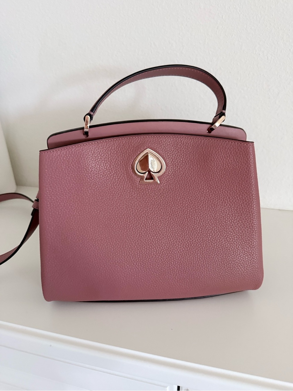 Kate Spade Mauve Pebbled Leather Top-Handle Crossbody - Picture 2 of 7